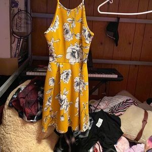 Floral halter top dress